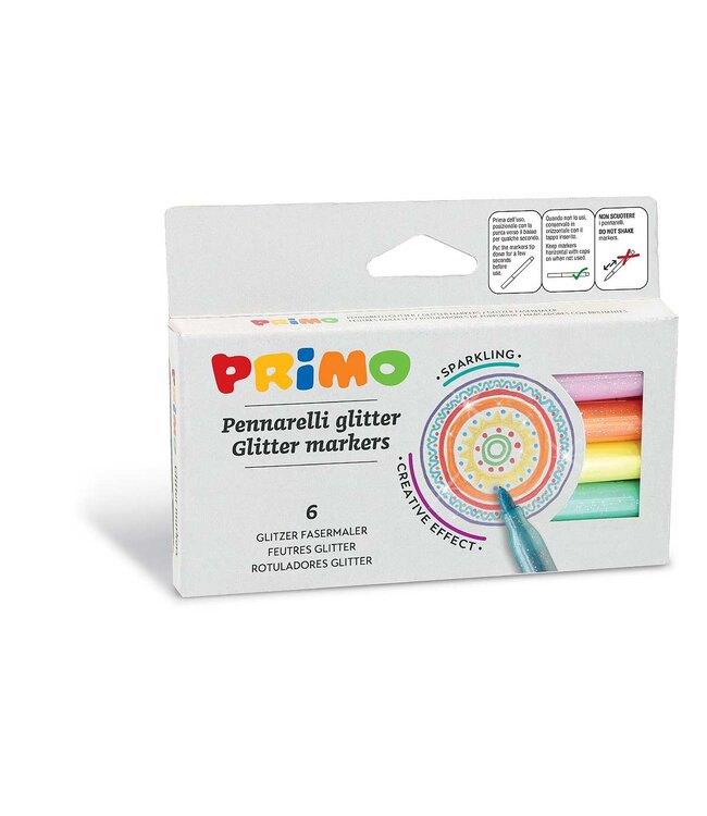 6 Glitter Viltstiften