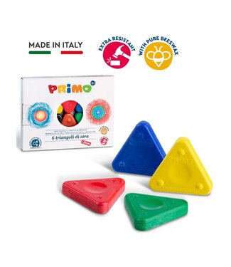 6 Driehoek waskrijtjes