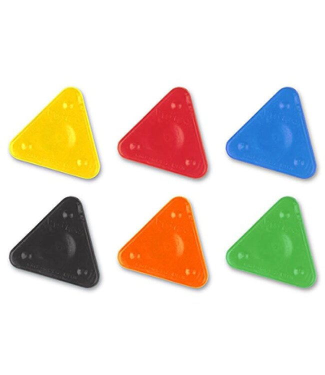 6 Driehoek waskrijtjes