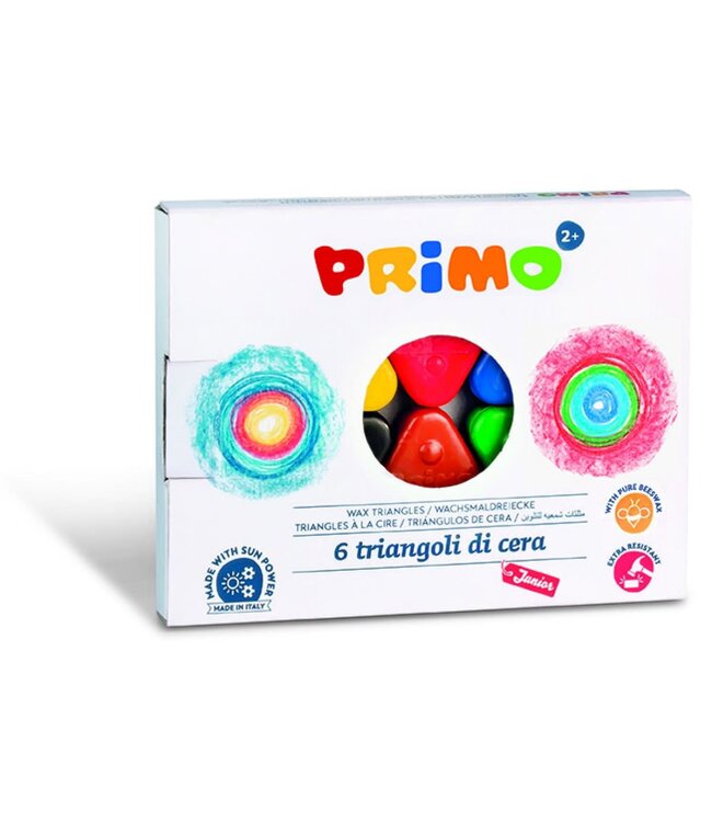 6 Driehoek waskrijtjes