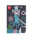 Mini Kras Kleuren Boek Octopus - 8 kaarten
