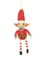 Felt so good Kersthanger Red Elf - Handmade & Biodegradable