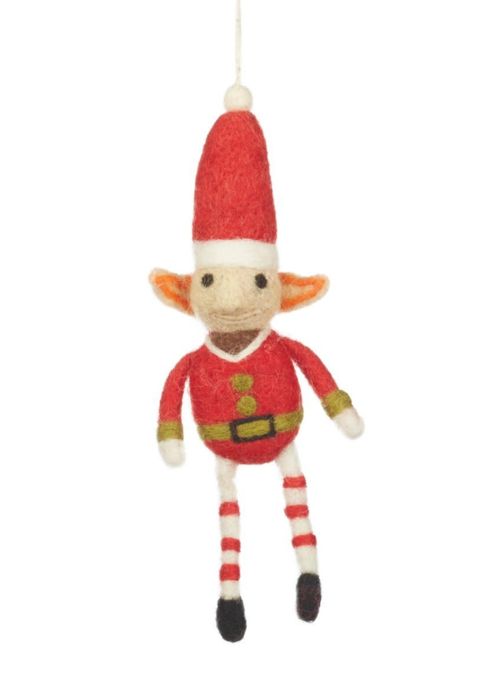 Felt so good Kersthanger Red Elf - Handmade & Biodegradable