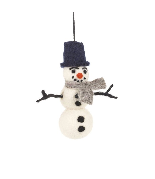 Felt so good Kersthanger William Snowman - Handmade & Biodegradable