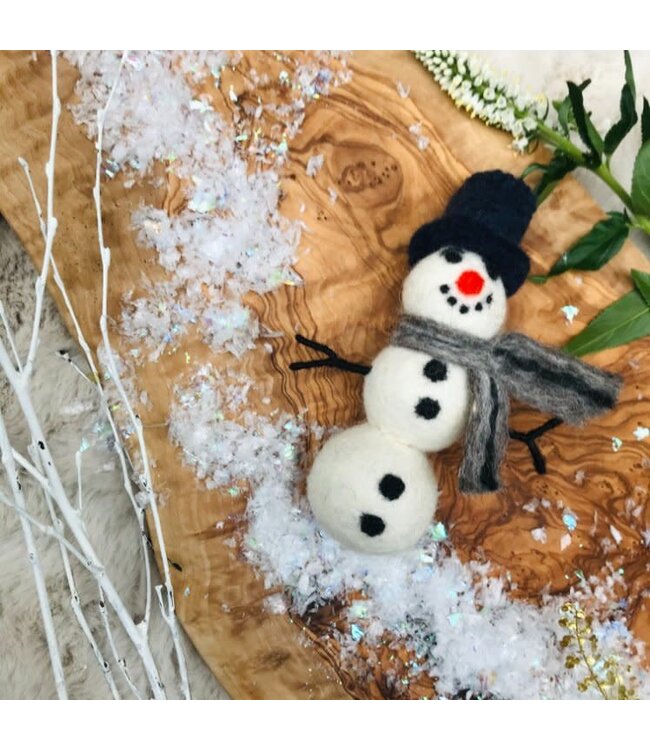 Felt so good Kersthanger William Snowman - Handmade & Biodegradable