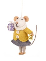 Felt so good Kersthanger Agnes mouse - Handmade & Biodegradable