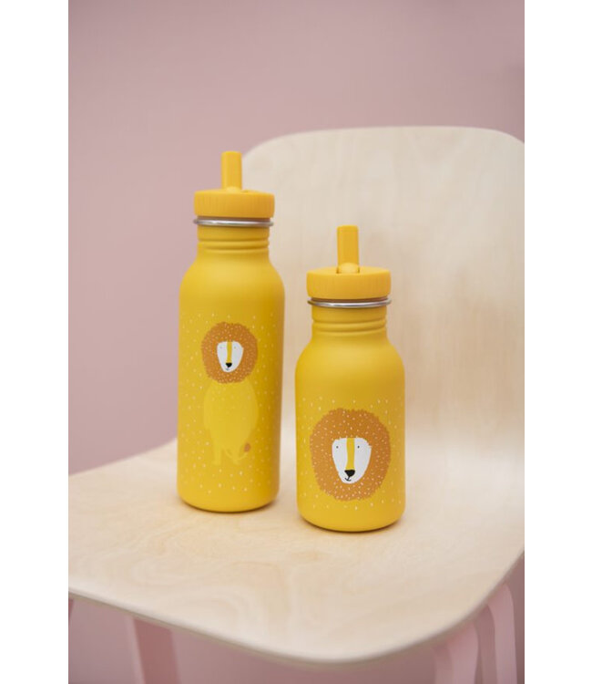 Trixie RVS Drinkfles met rietjes dop 500 ml Mr Lion