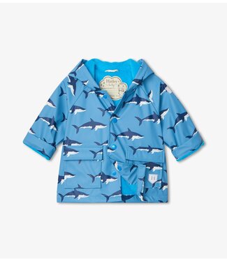 Hatley Baby Regenjas Swimming Sharks - Colour Changing