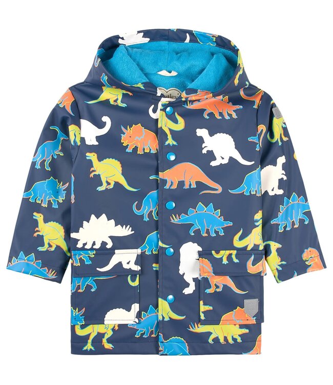 Hatley Baby Regenjas Linework Dino's - Colour Changing