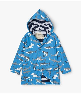 Hatley Kids Regenjas Deep-Sea Sharks - Colour Changing