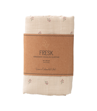 Fresk Hydrofieldoek 70 x 60 cm GOTS organic cotton Berries - 1 stuk