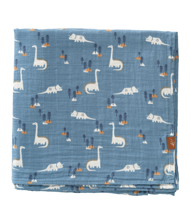 Fresk Hydrofieldoek 70 x 60 cm GOTS organic cotton Dino - 1 stuk