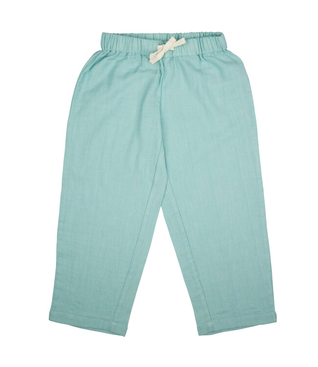 Pigeon Loose summer pants GOTS Hydrofielstof Turquoise