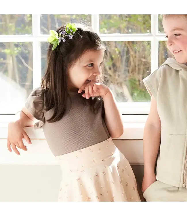 Muesli Kids Cozy T-Shirt kids GOTS rib katoen Cashew