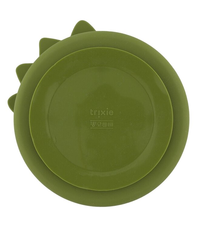 Trixie Siliconen bord met vakjes en zuignap - Mr. Dino