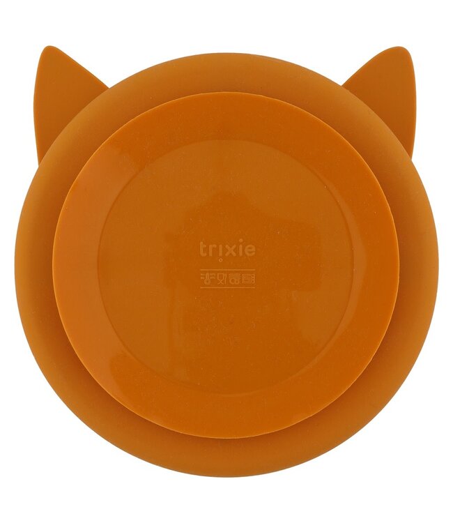 Trixie Siliconen bord met vakjes en zuignap - Mr. Fox