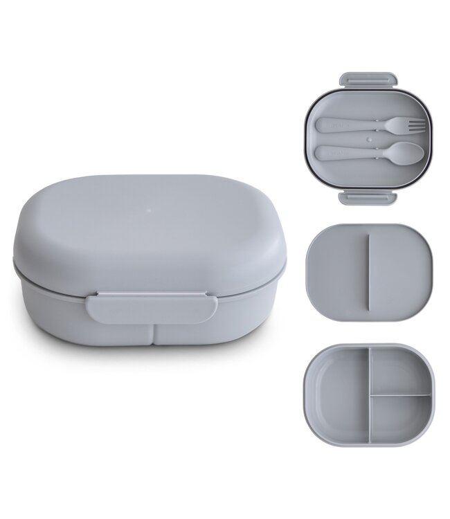 Mushie Lunchbox Cloud met verdeelvakken, tray en bestek