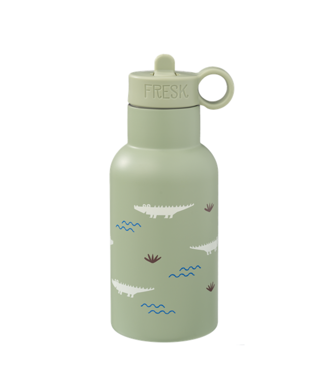 Fresk Fresk Nordic Thermosfles met twee doppen Crocodile, 350 ml dubbelwandig roestvrij staal