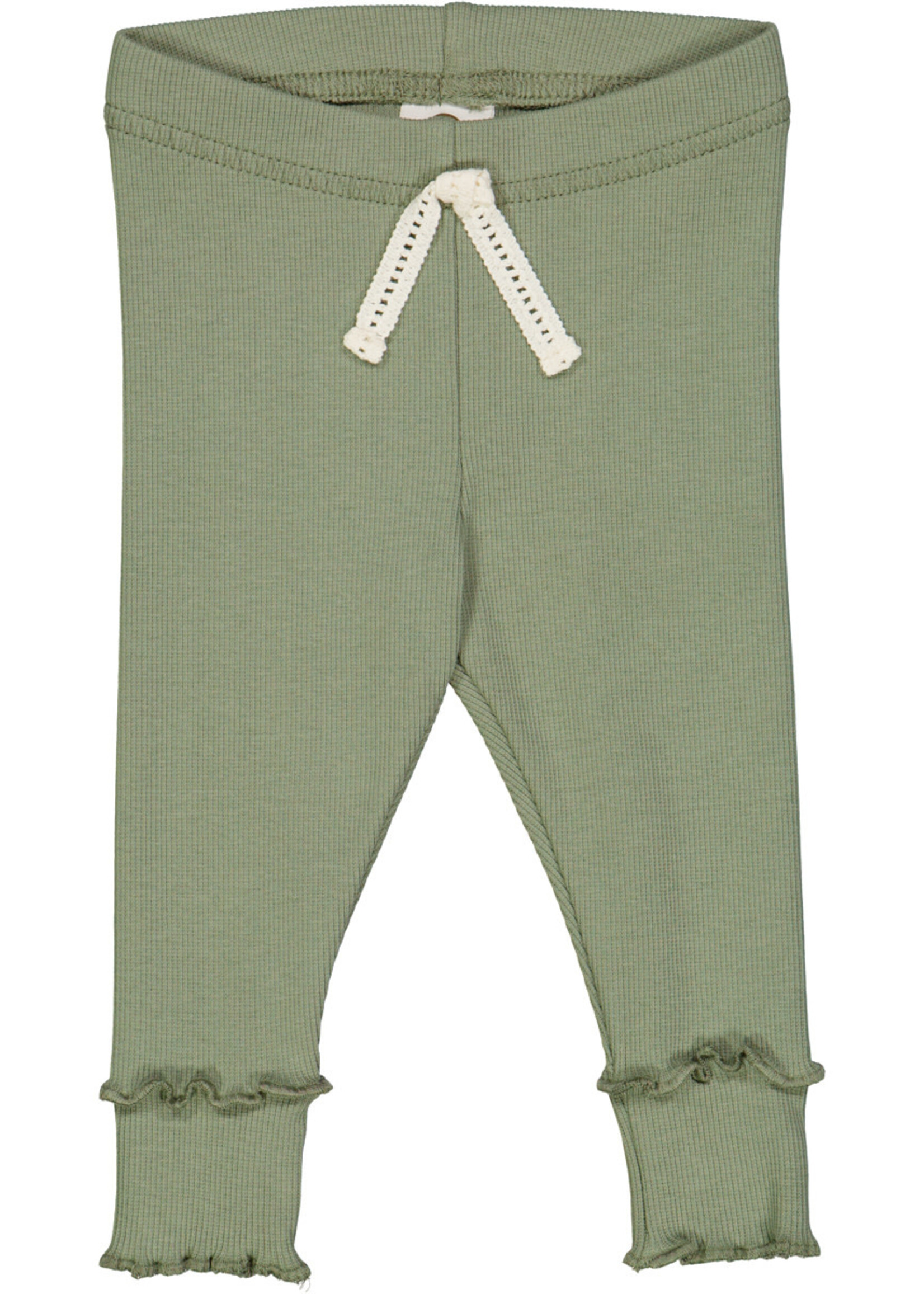 Muesli Cozy me rib leggings baby - GOTS Katoen Poetry Green