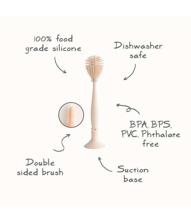 Mushie Siliconen flessen borstel - Shifting Sand