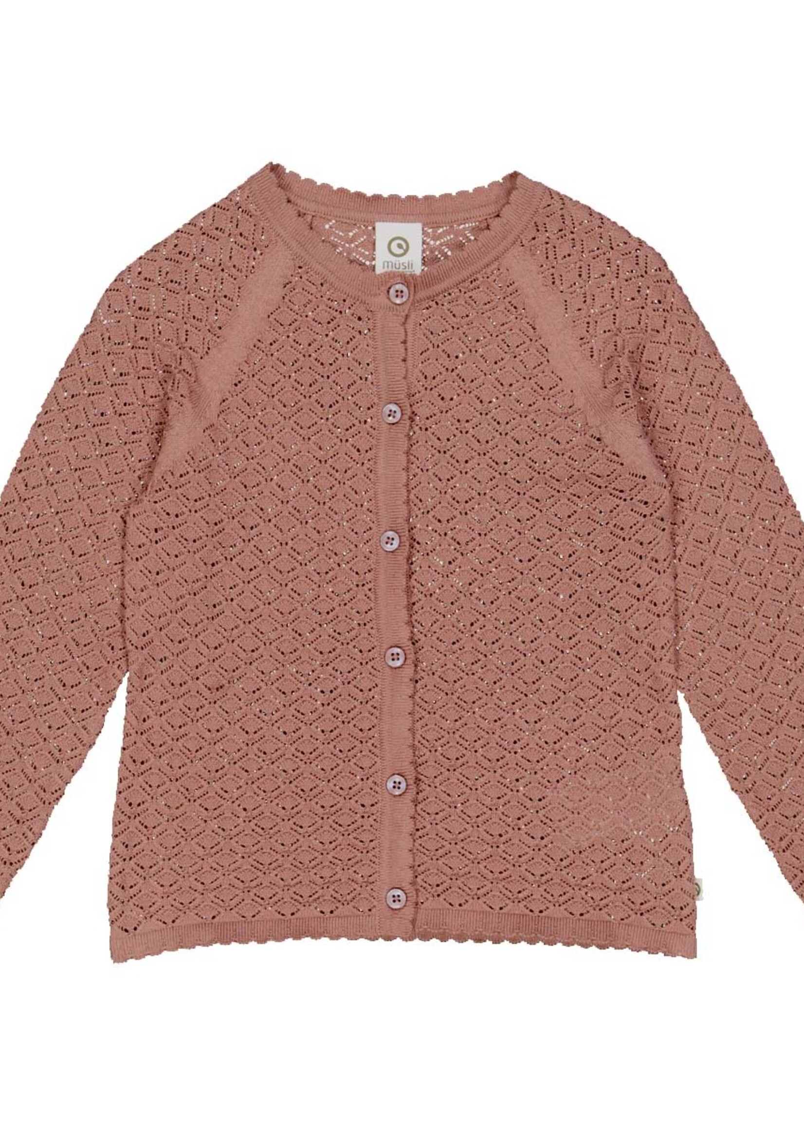 Muesli Gebreid vestje GOTS katoen Scallop Daydream