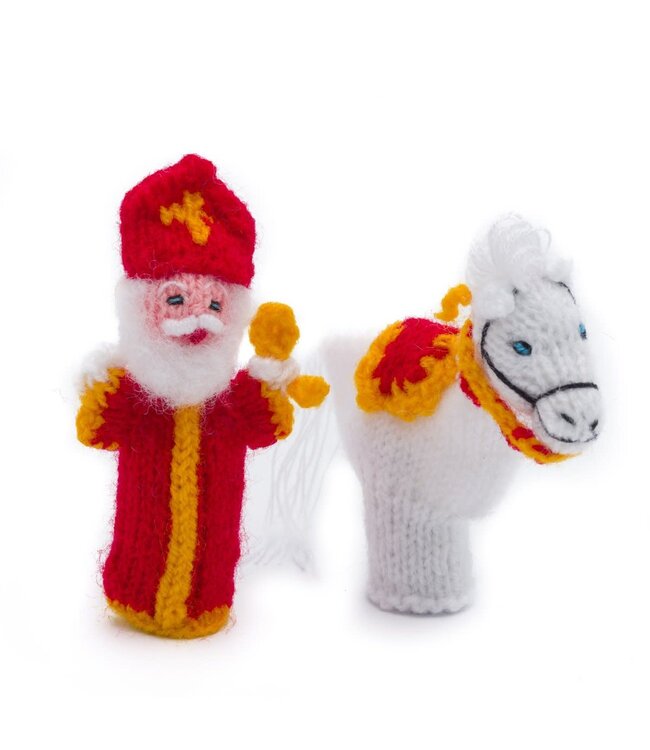 Titicaca Fairtrade Vingerpopjes set Sint en Ozosnel - Fair trade from Peru
