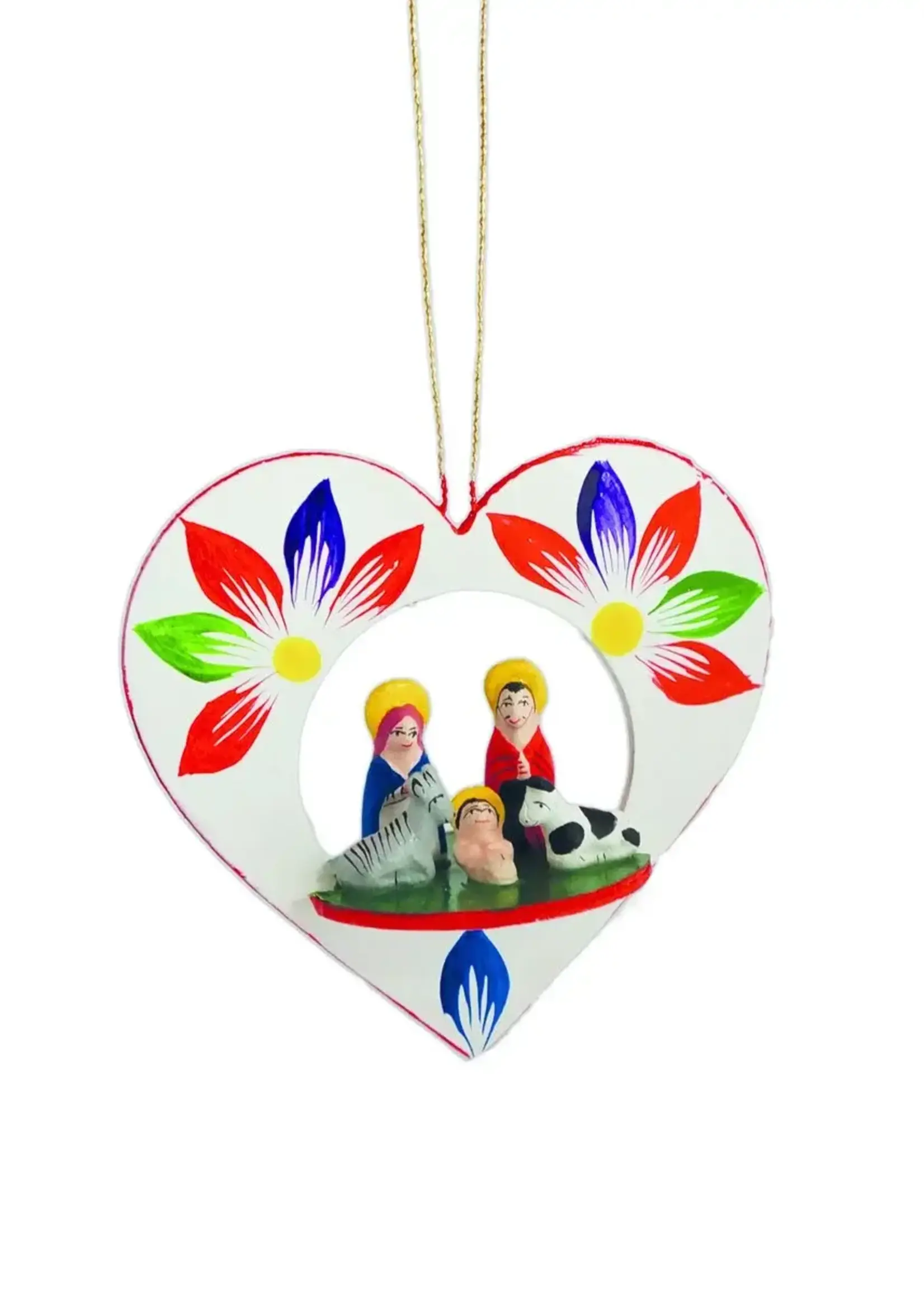 Titicaca Fairtrade Kerststal in hart - Fair Trade from Peru