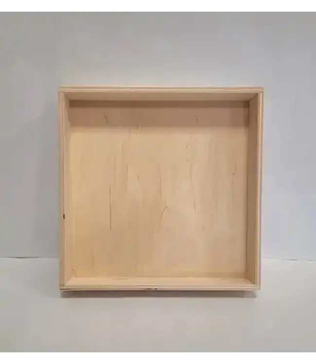 Houten bak (25x25x5) - sensorisch spelen
