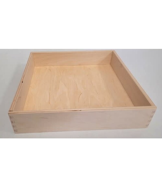 Houten bak (25x25x5) - sensorisch spelen