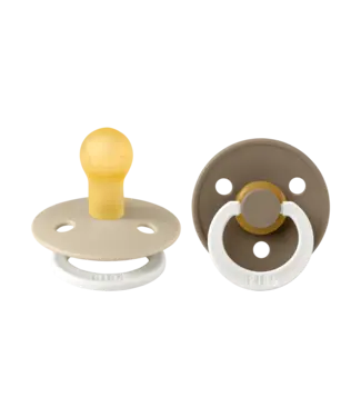 Bibs Speen Kersvorm Glow in the dark -  set van twee - maat 3 (+18 maanden) Vanilla/Dark Oak