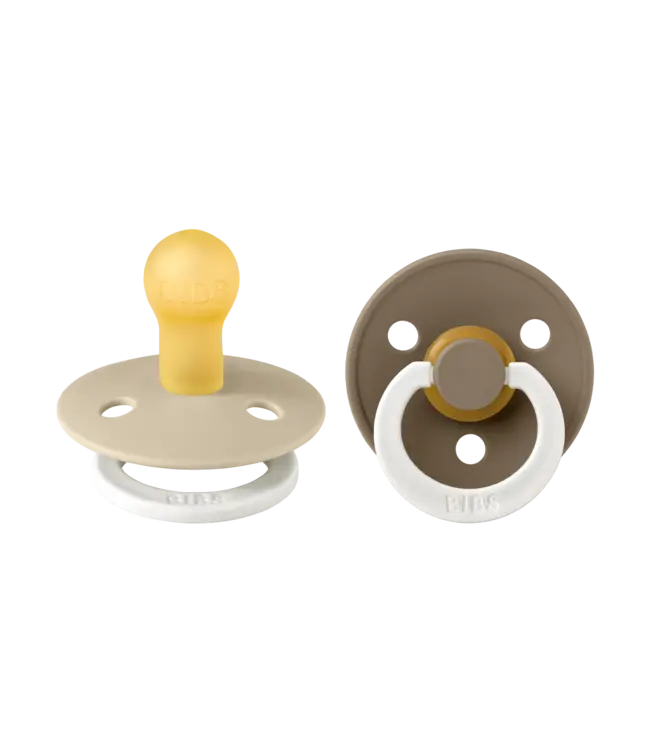 Bibs Speen Kersvorm Glow in the dark -  set van twee - maat 3 (+18 maanden) Vanilla/Dark Oak