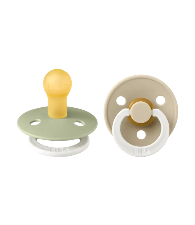 Bibs Speen Kersvorm Glow in the dark -  set van twee - maat 1 (0-6 maanden) Sage/Vanilla