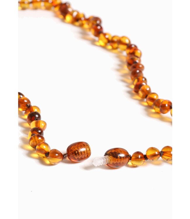 Alwero Coni Kids barnsteen ketting 38 CM - Cognac