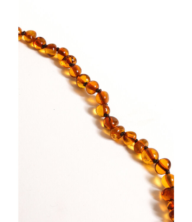 Alwero Coni Kids barnsteen ketting 38 CM - Cognac