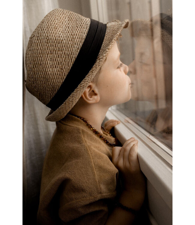 Alwero Coni Kids barnsteen ketting 38 CM - Cognac