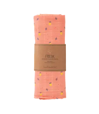 Fresk Hydrofieldoek 120 x 120 cm GOTS organic cotton Summer Fruit