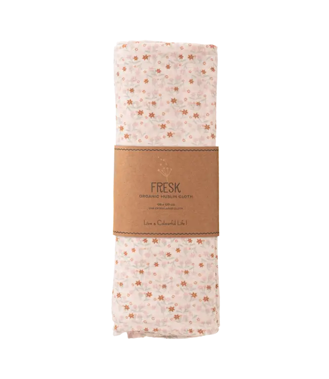 Fresk Hydrofieldoek 120 x 120 cm GOTS organic cotton Garden Flower