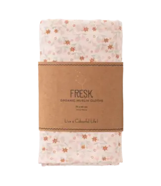 Fresk Hydrofieldoek 70 x 60 cm GOTS organic cotton Garden Flower- 1 stuk