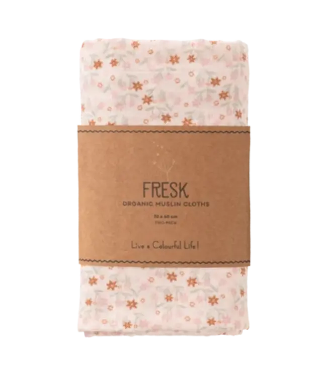 Fresk Hydrofieldoek 70 x 60 cm GOTS organic cotton Garden Flower- 1 stuk