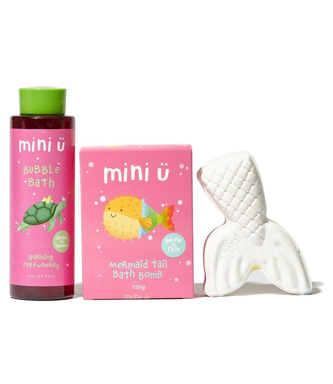 Mini ü Gift set Bath - Vegan Badschuim & Bruisbal Zeemeermin