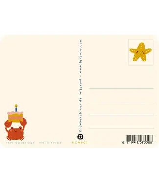 Postkaart Hello Baby Vintage Bedje