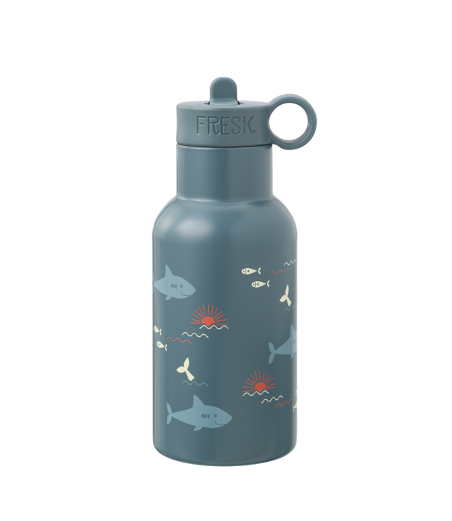 Fresk Fresk Nordic Thermosfles met twee doppen Shark, 350 ml dubbelwandig roestvrij staal