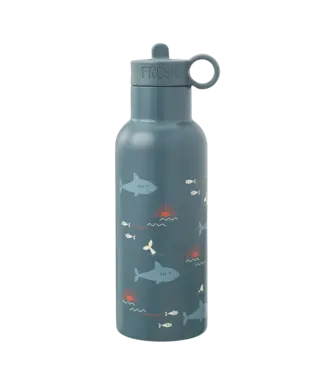 Fresk Fresk Nordic Thermosfles met twee doppen Shark, 500 ml dubbelwandig roestvrij staal