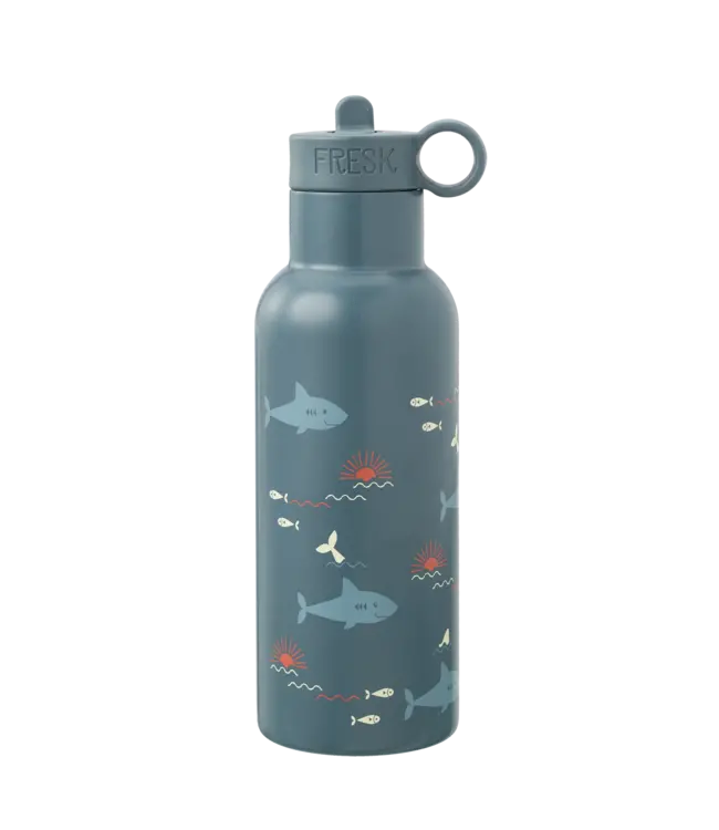 Fresk Fresk Nordic Thermosfles met twee doppen Shark, 500 ml dubbelwandig roestvrij staal
