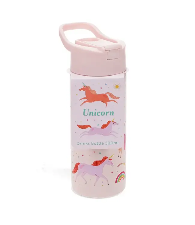 RVS Drinkfles met rietje - 500ml Unicorn