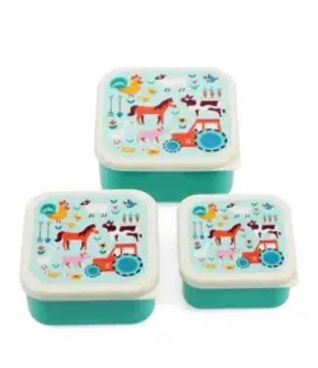 Snack boxes  (set van 3) Farmyard