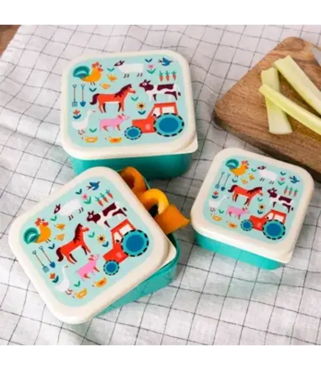 Snack boxes  (set van 3) Farmyard