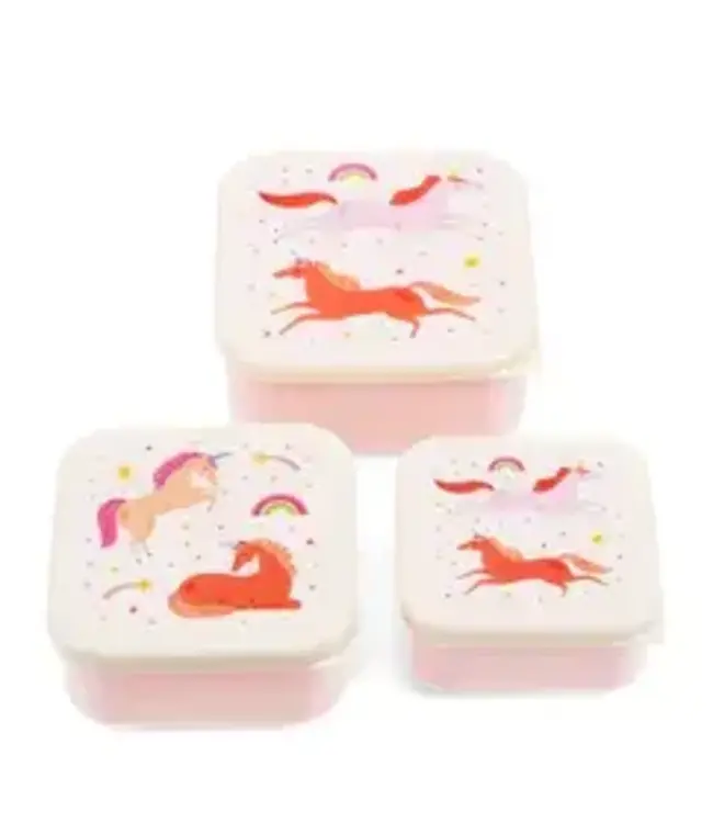 Snack boxes  (set van 3) Unicorn