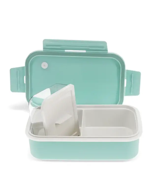 Dubbelwandige thermos Lunchbox met vakjes Pale Blue