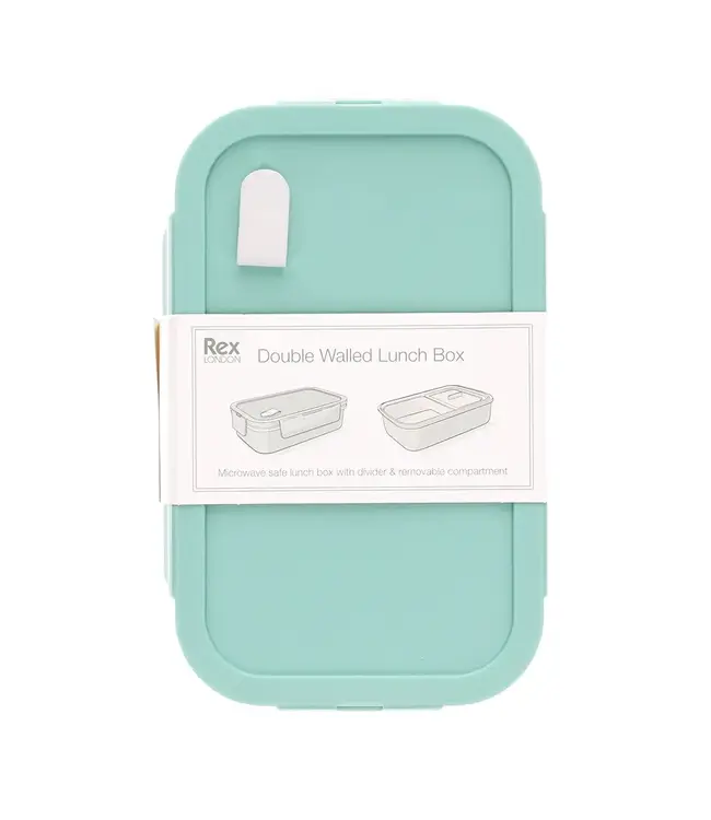 Dubbelwandige thermos Lunchbox met vakjes Pale Blue